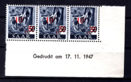 Saar 235 Br Mit Druckdatum ** MNH POSTFRISCH (L7141 - Ungebraucht