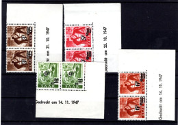 Saar 230,232/34 Bru Mit DRUCKDATUM, Falz Im UR ** MNH POSTFRISCH (L8364 - Ungebraucht