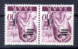 Saar 228ZII/I+IIK TYPENPAAR Kopfstehend!! ** MNH POSTFRISCH (T8168 - Ungebraucht