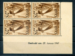 Saar 224 Bru Mit DRUCKDATUM ** MNH POSTFRISCH (79331 - Ungebraucht