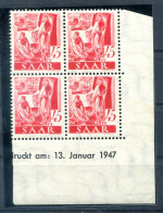 Saar 219V ABART ** MNH POSTFRISCH (L2244 - Ungebraucht