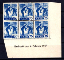 Saar 213 Br Mit Druckdatum ** MNH POSTFRISCH (L7160 - Ungebraucht