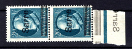 Saar 21 Obere Marke ABKLATSCH ** MNH POSTFRISCH (T1392 - Ungebraucht