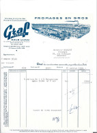 2 Factures Illustrées (usine) 1956 / 39 DOLE / Fromages GRAF - Alimentos