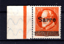 Saar 23F ABART ** MNH POSTFRISCH BPP 110EUR (T1408 - Ungebraucht