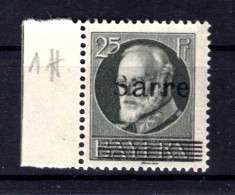 Saar 22FII ABART ** MNH POSTFRISCH BPP 50EUR (T3858 - Ungebraucht