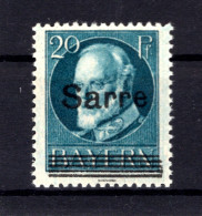 Saar 21BII ABART ** MNH POSTFRISCH BPP (T0939 - Ungebraucht