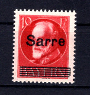 Saar 19BI ABART ** MNH POSTFRISCH BPP 15EUR (L6997 - Unused Stamps