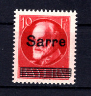 Saar 19BI ABART ** MNH POSTFRISCH BPP 15EUR (L6997 - Nuovi