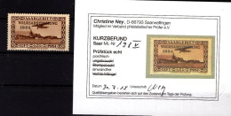 Saar 198V ABART ** MNH POSTFRISCH BPP Befund 150EUR (L6790 - Unused Stamps