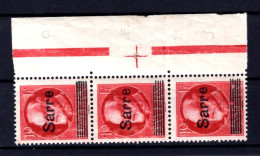 Saar 19BI+C ABART ** MNH POSTFRISCH BPP (T1459 - Nuovi