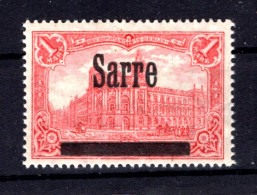 Saar 17AII GUTE TYPE ** MNH POSTFRISCH BPP 120EUR (T1095 - Unused Stamps