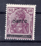 Saar 14IIIPFY ABART ** MNH POSTFRISCH BPP (AA0464 - Unused Stamps