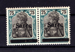 Saar 15IQII ABART ** MNH POSTFRISCH BPP (T1431 - Unused Stamps