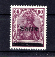 SAAR 14bIIIV ABART ** MNH POSTFRISCH BPP (T1944 - Unused Stamps