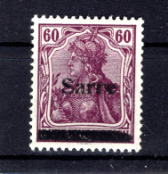 SAAR 14bIIIV ABART ** MNH POSTFRISCH BPP (T1944 - Ungebraucht