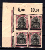 Saar 13xa ECKRAND-VB ** MNH POSTFRISCH BPP (T1554 - Unused Stamps