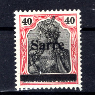 Saar 12bM ABART ** MNH POSTFRISCH BPP (T1545 - Unused Stamps