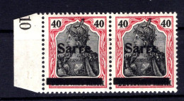 Saar 12bQI ABART ** MNH POSTFRISCH BPP (T1395 - Unused Stamps