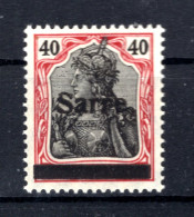 Saar 12bQII ABART ** MNH POSTFRISCH BPP (T1549 - Unused Stamps