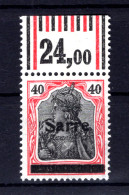 Saar 12aPFP WOR OBERRAND UNGEFALTET+ABART ** MNH POSTFRISCH BPP (T1652 - Unused Stamps