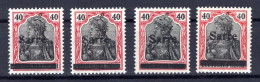 Saar 12aI,bI-III Alle Vier SORTEN ** MNH POSTFRISCH BPP 25EUR (80125 - Neufs