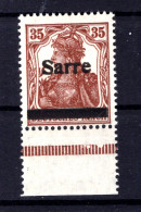 SAAR 11 PFD ABART ** MNH POSTFRISCH BPP (T1950 - Unused Stamps