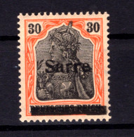 SAAR 10I PFH ABART ** MNH POSTFRISCH BPP 120EUR (T1973 - Unused Stamps