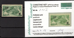 Saar URDRUCK 238ZI LUXUS ** MNH POSTFRISCH+gepr. Befund 200EUR (B4086 - Unused Stamps