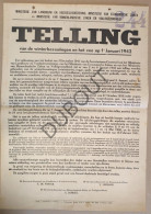 WOII - Affiche - 1942 - Telling Van De Winterbezaaiingen En Het Vee  (P404) - Afiches