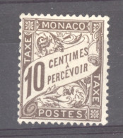 Monaco  -  Taxe  :  Yv  4  *   Signé - Portomarken