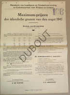 WOII - Affiche - 1941 - Maximumprijzen Inlandse Granen, Oogst 1941 (P400) - Affiches