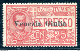 Venezia Giulia - Espresso Cent. 25 Ottimo, Centratura Normale - Otros & Sin Clasificación