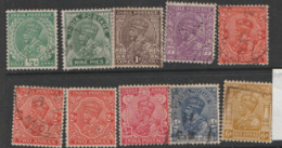 India  Service  1932 Various Values   Fine Use - 1911-35  George V