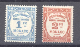 Monaco  -  Taxe  :  Yv  27-28  * - Postage Due