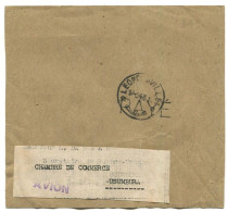 Congo Léopoldville 1 Oblit. Keach 8A5 Sur Fragment De Colis Vers Usumbura Le 17/05/1945 - Brieven En Documenten