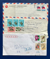 CHINA, 3 SOBRES COMERCIALES CIRCULADOS A DINAMARCA (LOTE 1) - Airmail