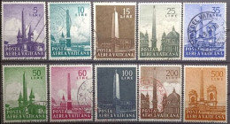 VATICAN. PA Y&T N°35/44 (issu D'une Collection). USED. T.B... - Luchtpost