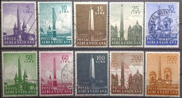 VATICAN. PA Y&T N°35/44 (issu D'une Collection). USED. T.B... - Airmail