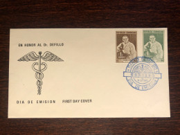 DOMINICAN FDC COVER 1975 YEAR  DOCTOR DEFILLO HEALTH MEDICINE STAMPS - Repubblica Domenicana