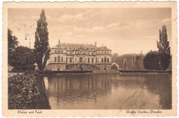 Postkarte Palais Mit Teich Großer Garten In Dresden, Braun, 1928, Orig. Gelaufen, I-II - Königshäuser
