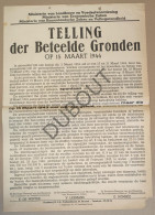 WOII - Affiche - 1944 - Telling Der Beteelde Gronden   (P405) - Afiches