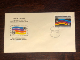 DOMINICAN FDC COVER 1981 YEAR  TELECOMMUNICATIONS AND HEALTH MEDICINE STAMPS - República Dominicana