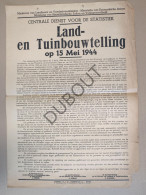 WOII - Affiche - 1944 - Land En Tuinbouwtelling   (P401) - Posters