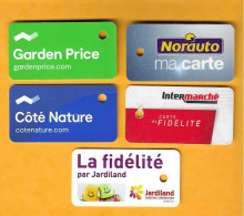 Carte De Fidélité - Lot De 5 Cartes Différentes - - Gift Cards