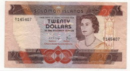 Solomon Islands 20 Dollars QEII ND 1981 P-8 VF - Isola Salomon