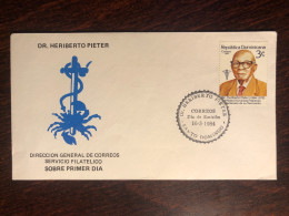 DOMINICAN FDC COVER 1984 YEAR  DOCTOR PIETER CANCER ONCOLOGY HEALTH MEDICINE STAMPS - Repubblica Domenicana