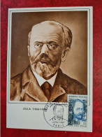 FDC 1967 MAXI   PARIS EMILE ZOLA LITERRATURE ET PHILATELIE - Sin Clasificación