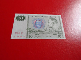 Suede: 1 Billet De 10 Kroner 1985 - Suède