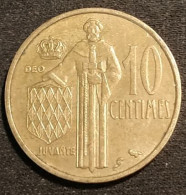 MONACO - 10 CENTIMES 1962 - Rainier III - KM 142 - 1960-2001 Nieuwe Frank